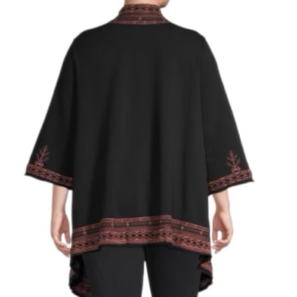 NWT Johnny Was eyal embroidered knit draped cardigan - Picture 4 of 12